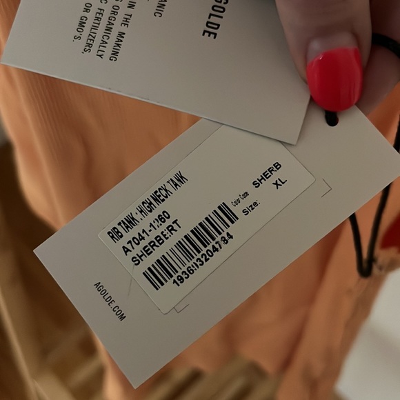 NWT AGOLDE Rib High Neck Tank - Picture 7 of 7